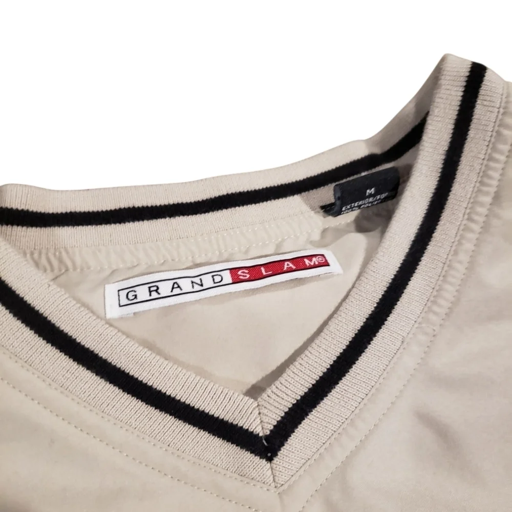 Grand Slam Tan Convertible Golf Windbreaker Vest Combo Medium - Picture 2 of 5